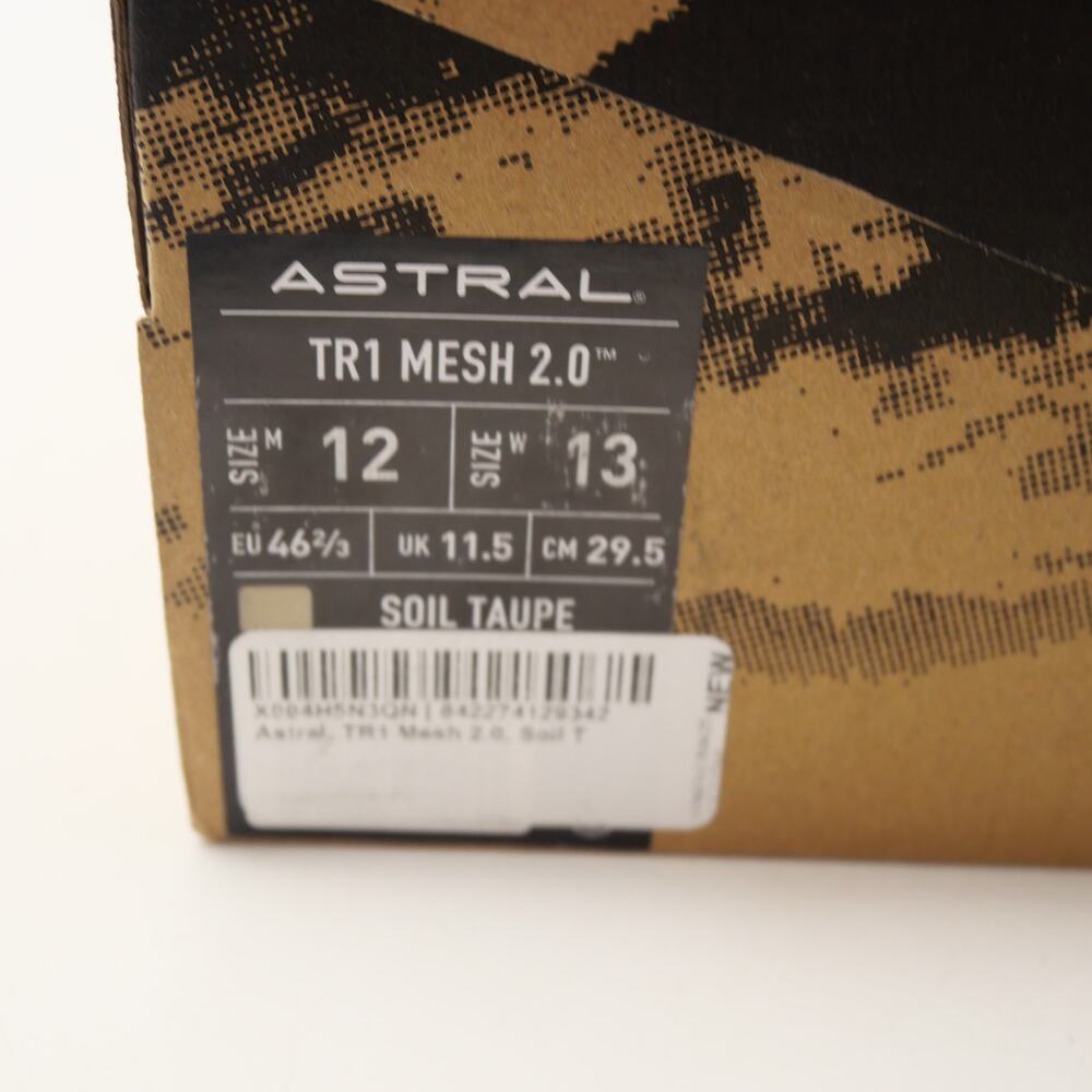 New Astral Men's 12 TR1 Mesh 2.0 Trial Hiking Water Shoes Soil Taupe Minimalist - Picture 9 of 9